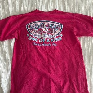 RON JON SURF SHOP HOT PINK TEE SHIRT SIZE MEDIUM